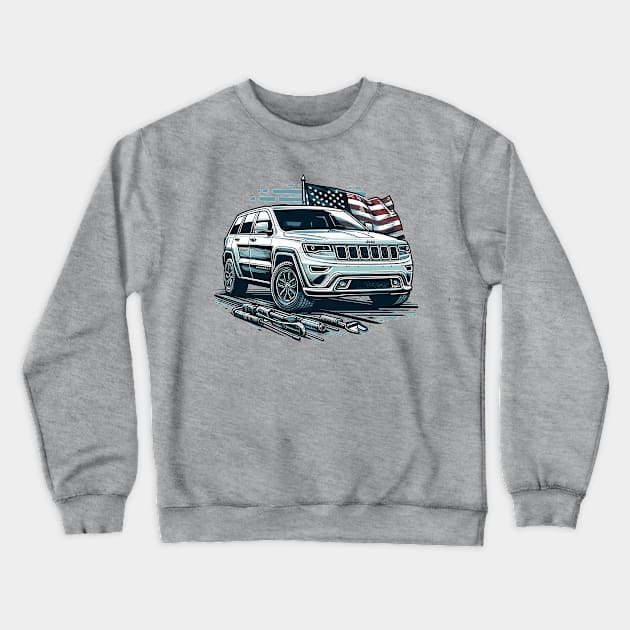 Jeep Grand Cherokee Crewneck Sweatshirt by Vehicles-Art